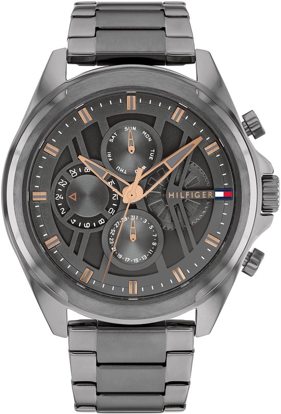 Tommy Hilfiger TH1710657 JAX Heren Horloge – Grijs – 48 mm – Quartz